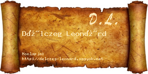 Délczeg Leonárd névjegykártya